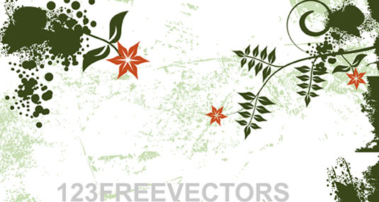 Flower Grunge Background Vector Packs