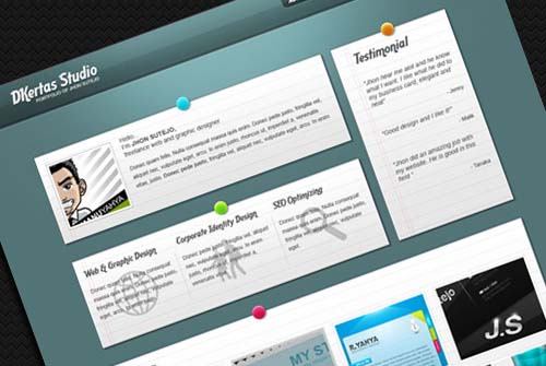 DKertas a Single Page Portfolio Template