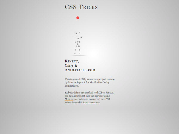 Kinect and CSS3