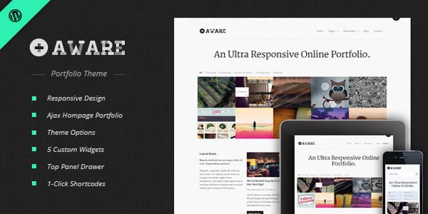 Aware C Responsive WordPress Portfolio Theme